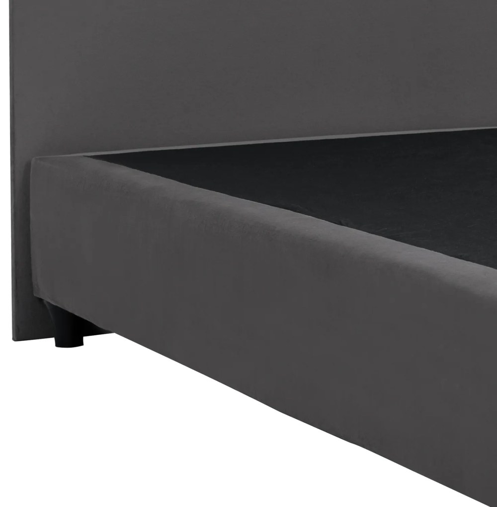 ΚΡΕΒΑΤΙ MALENA ΑΠΟ ΓΚΡΙ ΒΕΛΟΥΔΟ HM651.10 ΓΙΑ ΣΤΡΩΜΑ 90x200 εκ.