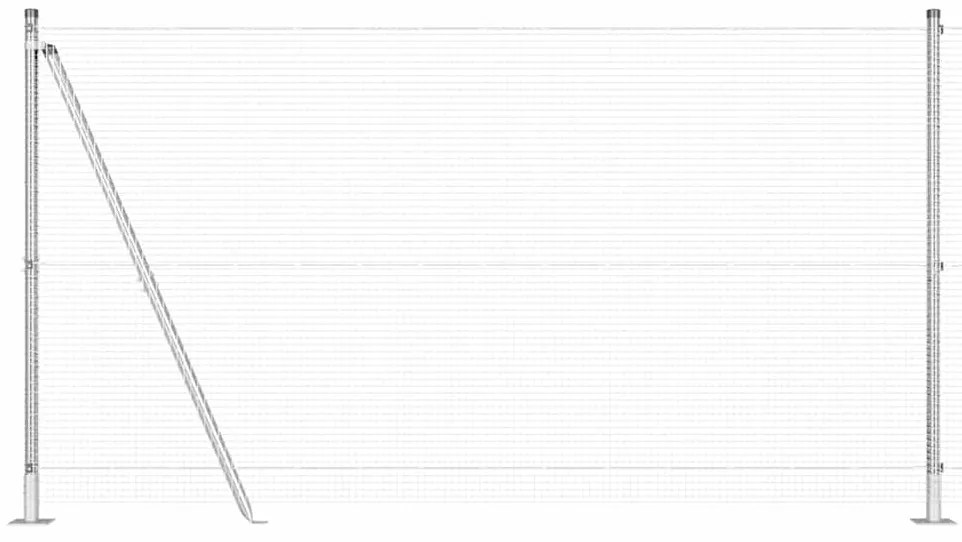 vidaXL Στύλος Περιφράξεων Ασημί 50 x 1,2 μ (16 x 16 mm πλέγμα) Ατσάλι