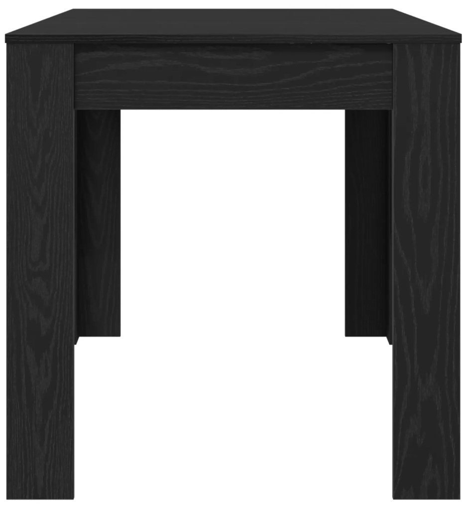 vidaXL Τραπέζι Τραπεζαρίας Μαύρο Δρυς 140x74,5x76 εκ. Φτιαγμένο από ξύλο