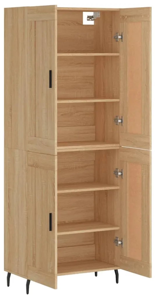 vidaXL Ντουλάπι Sonoma δρυς 69,5 x 34 x 180 εκ. από Επεξεργασμένο Ξύλο