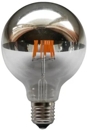 Λαμπτήρας LED Filament E27 Globe 6W 2700K Dimmable Silver G95