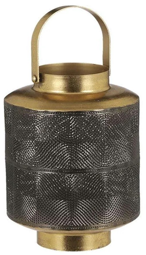 Φανάρι Μεταλλικό Santi 02.1102988 15x23,5cm Smoke-Gold Metal