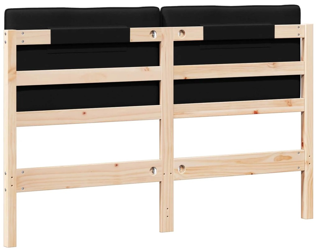 vidaXL Ταπετσαρισμένο κεφαλάρι με κεφαλάρι Καφέ και Μαύρο 160 cm