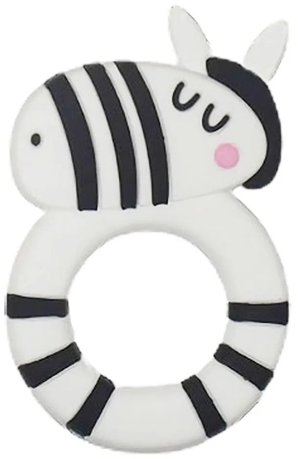 Μασητικό Οδοντοφυΐας Ζέβρα 3 Μηνών+ White-Black Silicone