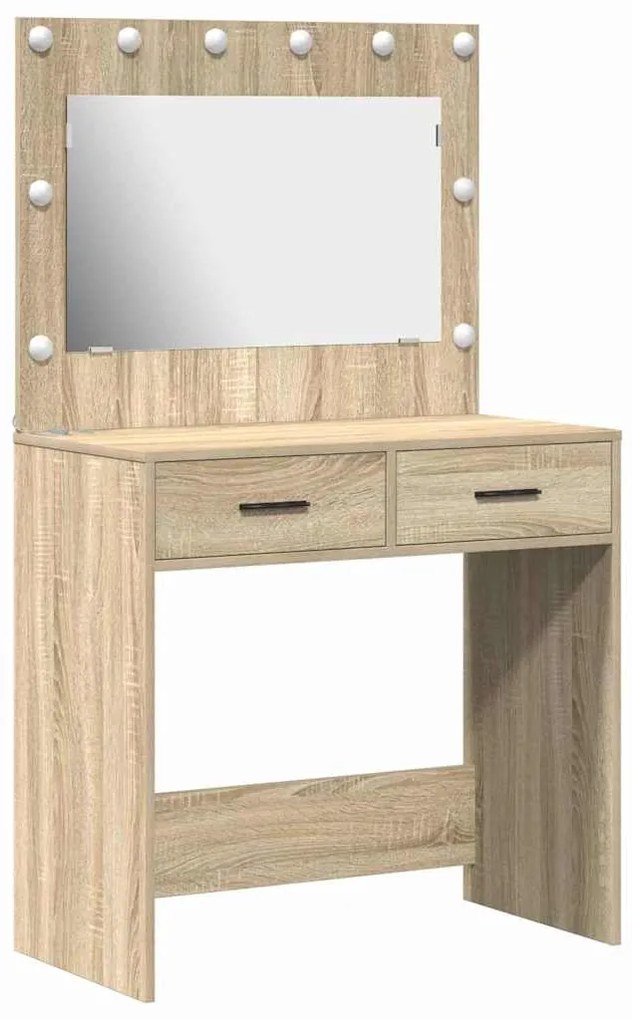 vidaXL Κομοδίνο Sonoma Δρυς 78.5 x 41 x 135 εκ Επεξεργασμένο ξύλο