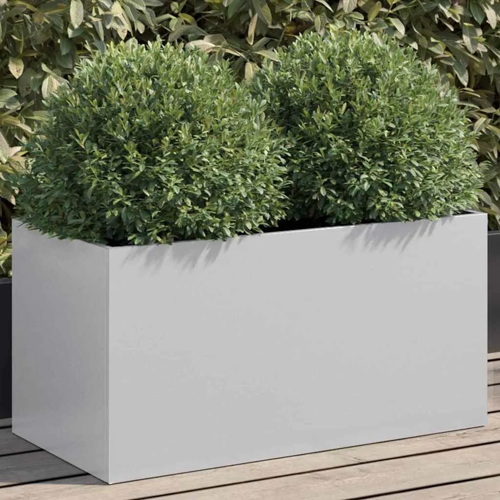 vidaXL Ζαρντινιέρα Ασημί 62x30x29 εκ. από Γαλβανισμένο Χάλυβα