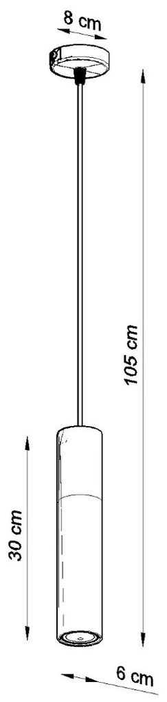 Sollux Κρεμαστό φωτιστικό Borgio 1,μαύρο1xGU10/40w