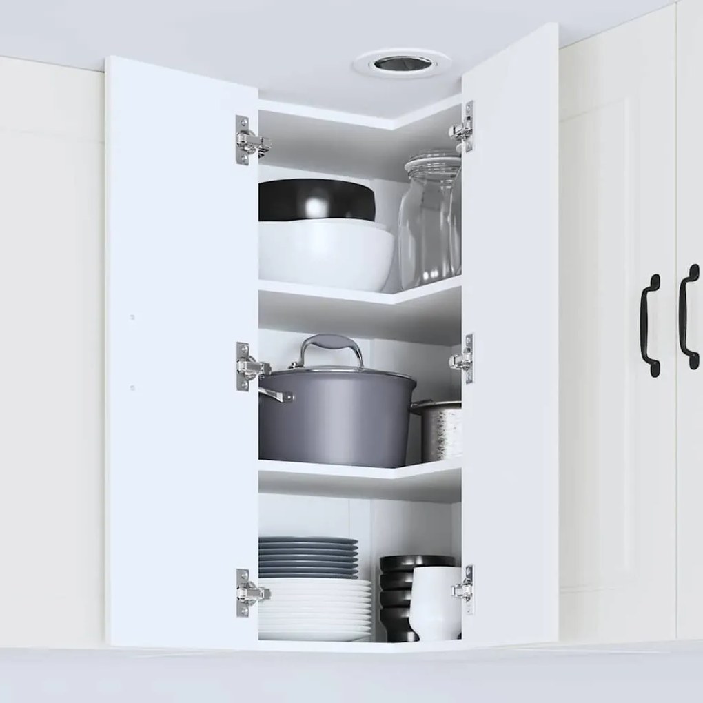 vidaXL Ντουλάπα Κουζίνας με αποθήκευση Kalmar Λευκό 57 x 57 x 80 εκ.