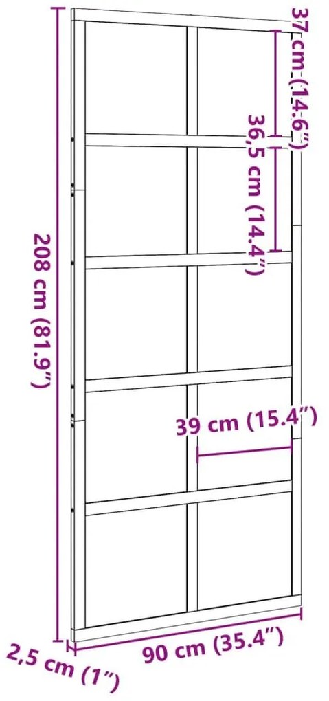 Πόρτα Αχυρώνα Λευκή 90x208 εκ. από Μασίφ Ξύλο Πεύκου - Λευκό