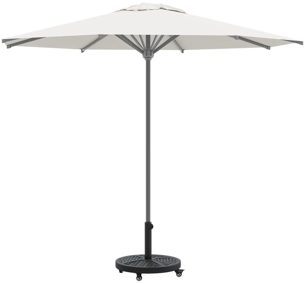 vidaXL Βάση ομπρέλας με ρόδες για στέλεχος Ø38-48 mm 13 kg Στρογγυλή