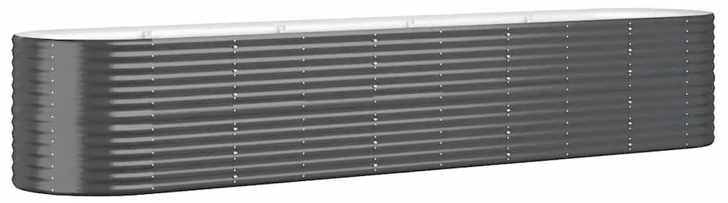vidaXL Ζαρντινιέρα Ανθρακί 368x80x68 εκ Γαλβανισμένος χάλυβας