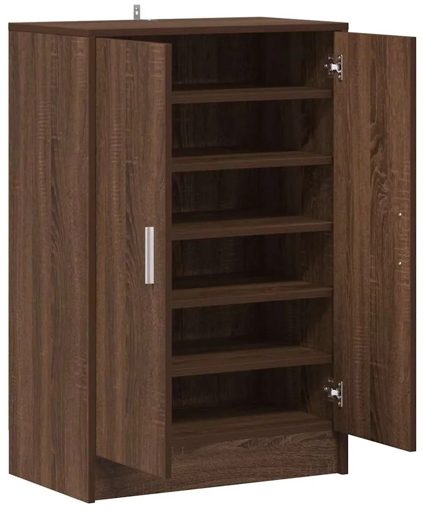 vidaXL Παπουτσοθήκη Καφέ Δρυς 60 x 35 x 92 εκ. από Επεξεργασμένο Ξύλο