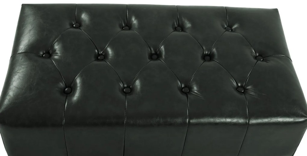 Ταμπουρέ Υποπόδιο ΕΜΜΑ τύπου CHESTERFIELD PU Κυπαρισσί 80x45x39Y εκ. 80x45x39 εκ.