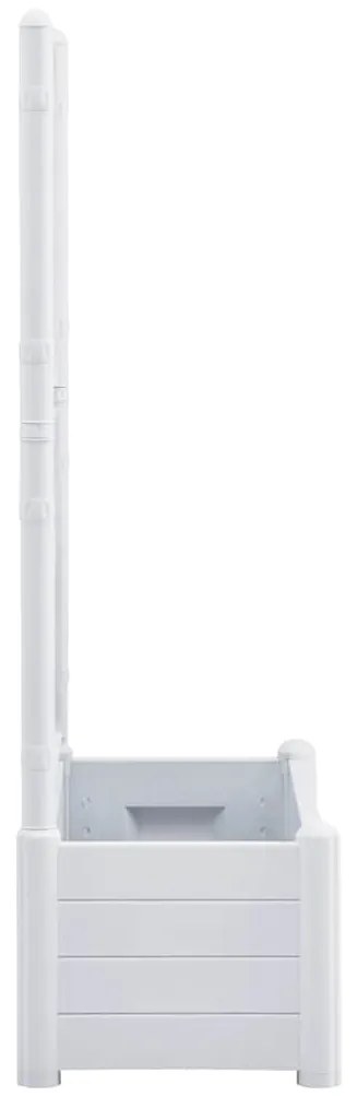 vidaXL Ζαρντινιέρα Κήπου με Καφασωτό Λευκή 100 x 43 x 142 εκ. από PP