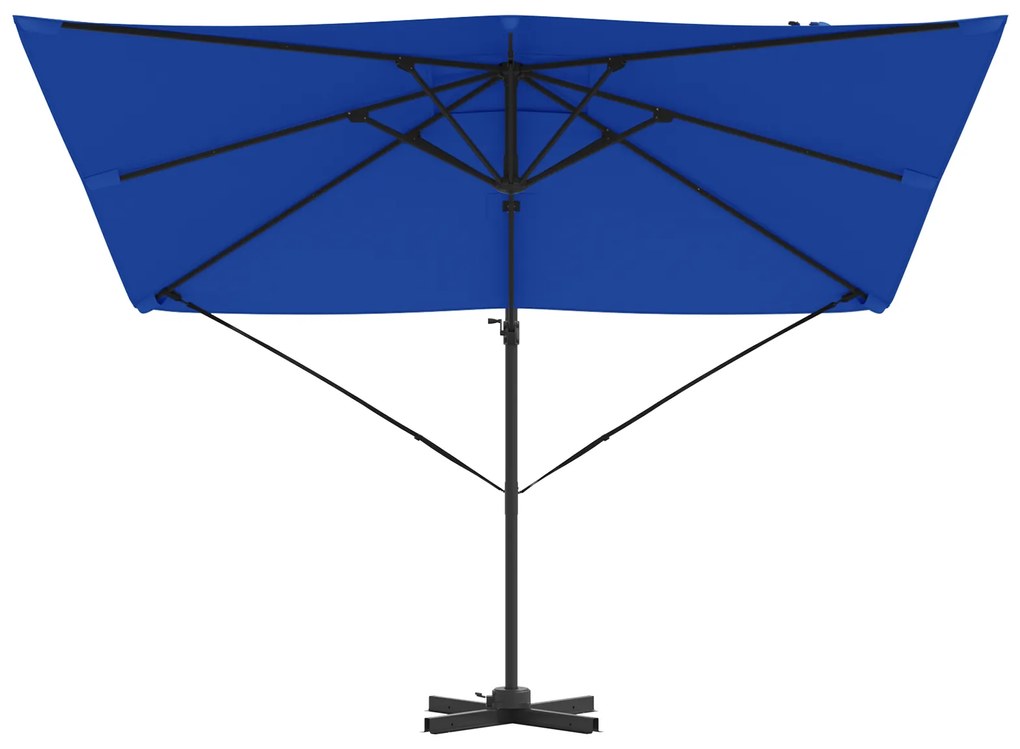 vidaXL Κινητός Ρομά Ομπρέλα Αζούρ Μπλε 286x285x265 εκ. Αλουμίνιο