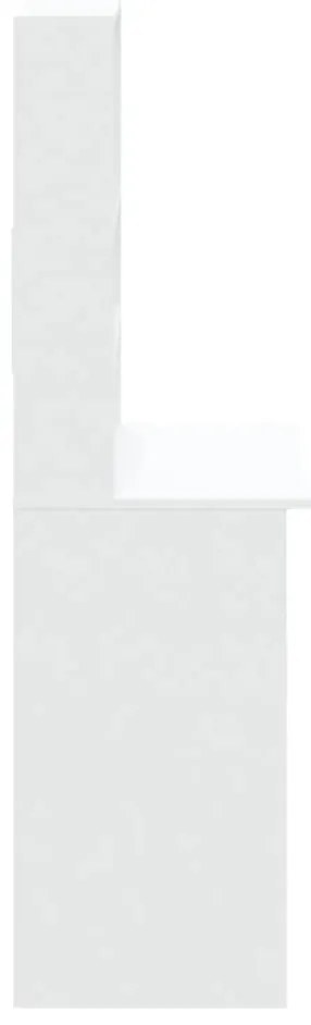 Γραφείο με Ράφια Λευκό 102x45x148 εκ. από Επεξεργασμένο Ξύλο - Λευκό