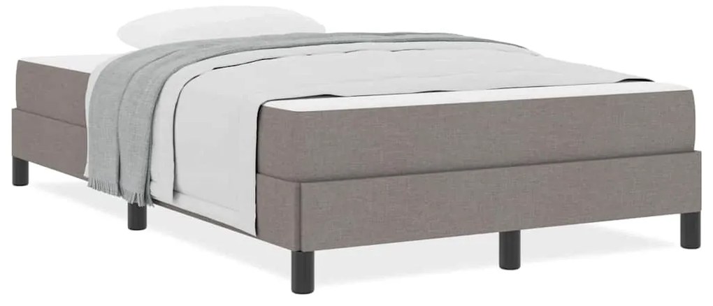vidaXL Κρεβάτι με ελατήρια με στρώμα Taupe 120 x 190 cm ύφασμα