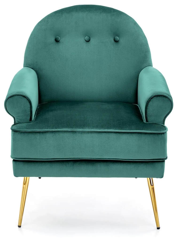 SANTI leisure armchair dark green / gold DIOMMI V-CH-SANTI-FOT-C.ZIELONY