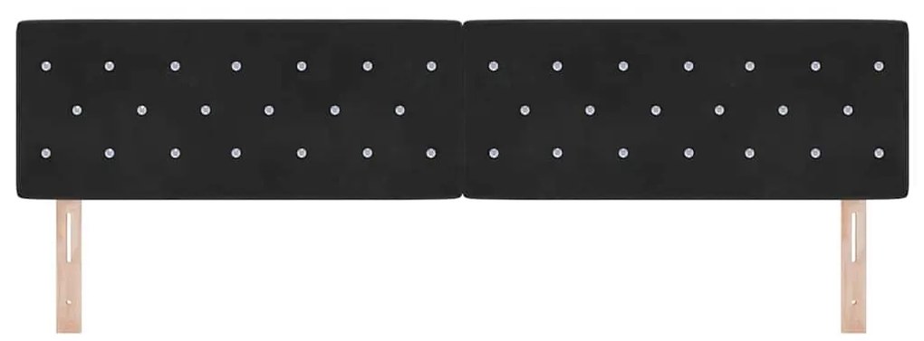 vidaXL Κεφαλάρι LED με φώτα λωρίδας LED Argyle Μαύρο 100 cm Βελούδο