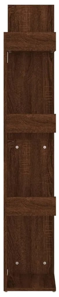 vidaXL Βιβλιοθήκη Καφέ Δρυς 48 x 25,5 x 140 εκ. από Επεξεργασμένο Ξύλο