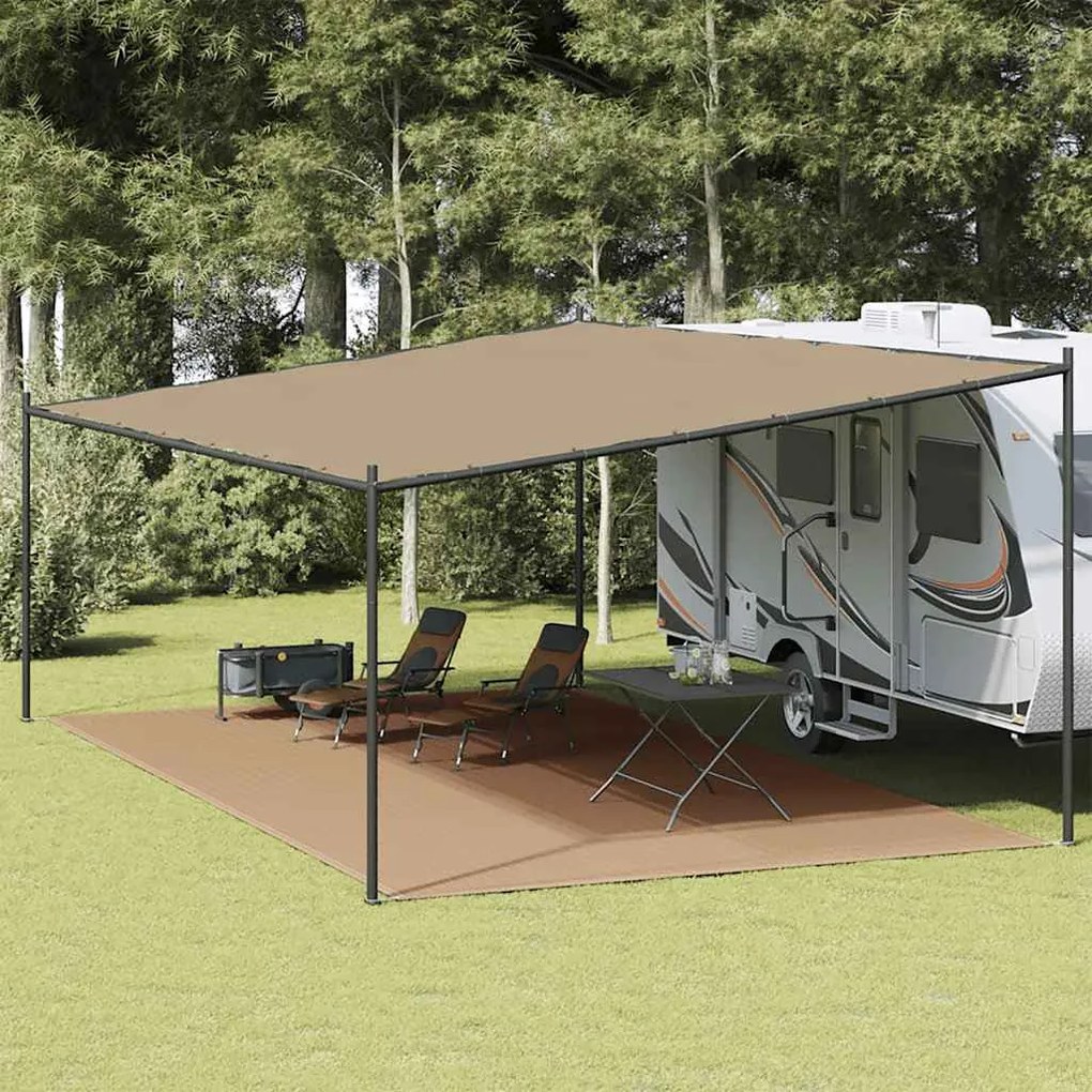 vidaXL Χαλί Σκηνής Taupe 400 x 700 εκ. από HDPE