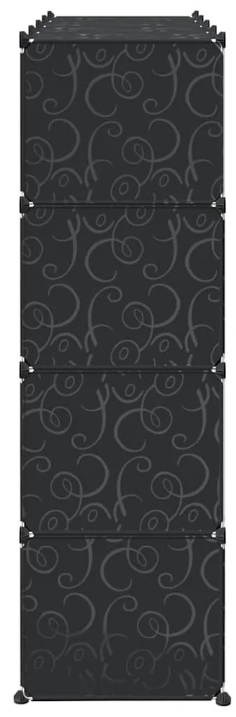 vidaXL Οργανωτής κύβων αποθήκευσης με 16 κύβους ράβδους ανάρτησης PP