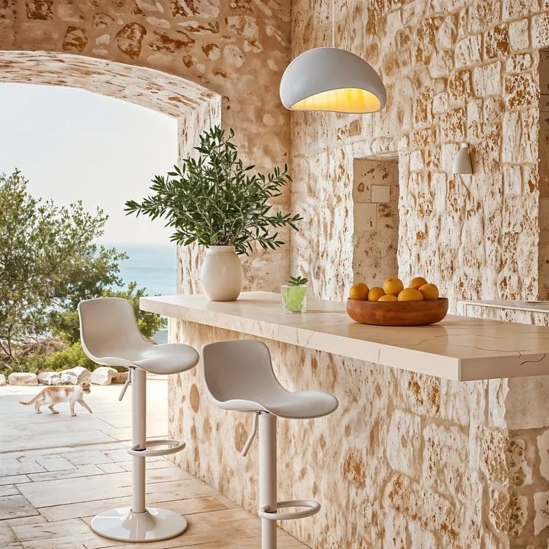 Σκαμπό μπαρ Walden PP λευκό 40x43x100 εκ.