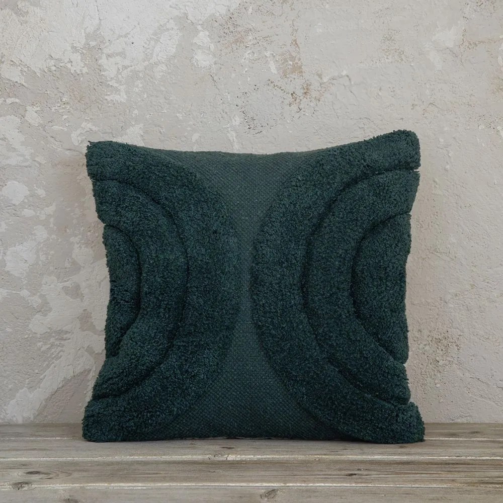 Μαξιλάρι Διακοσμητικό (Με Γέμιση) Hanna Dark Green Nima 45X45 100% Cotton