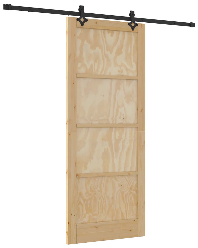 vidaXL Συρόμενη Πόρτα με σετ αξεσουάρ 'ORKDAL'Solid Wood Pine