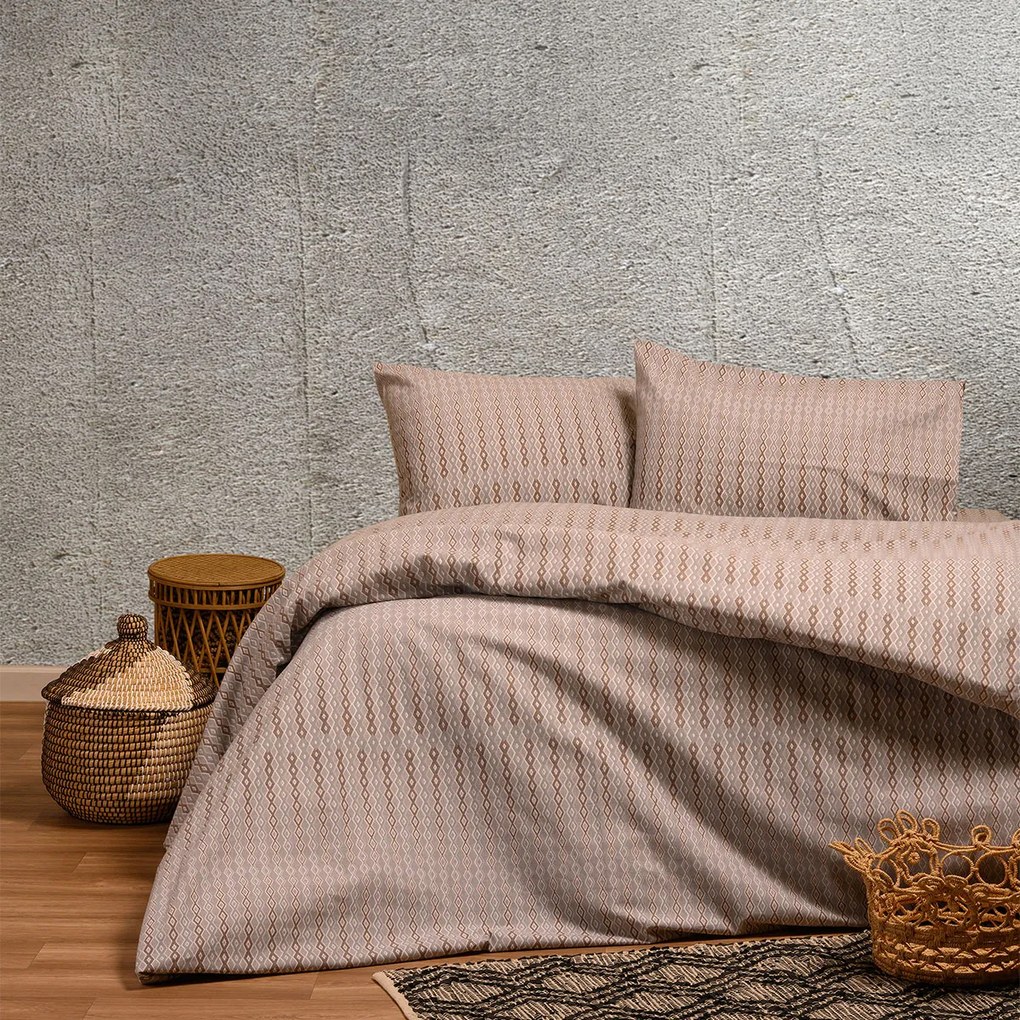 Φανελένια Σεντόνια King Size (Σετ) Melinen Tundra Grey Γκρι Χωρίς Λάστιχο 270x260