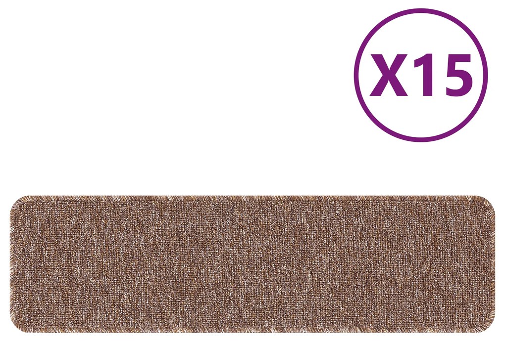 vidaXL Αυξημένα Σκαλοπάτια  με Λατέξ Καφέ 20x75 εκ.