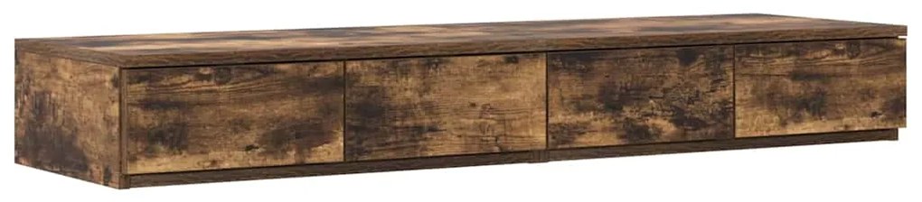 vidaXL Συρτάρια κρεβατιού Καπνιστή δρυς 120 x 36.5 x 16.5 εκ