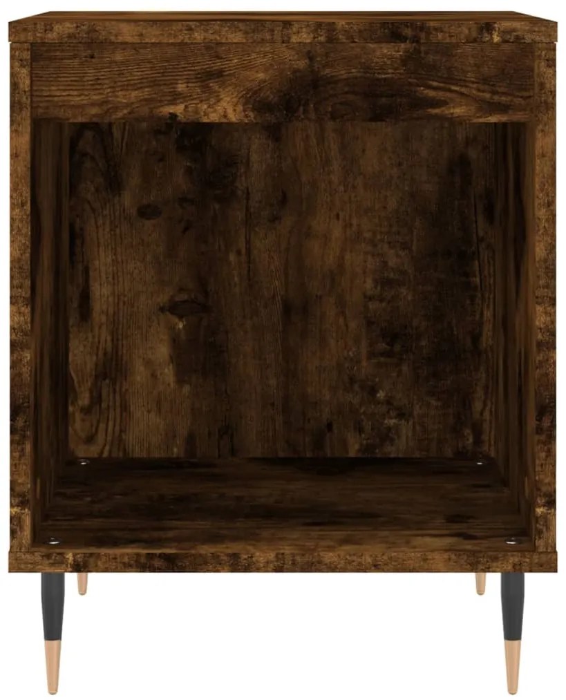 vidaXL Κομοδίνο Καπνιστή Δρυς 40 x 35 x 50 εκ. από Επεξεργ. Ξύλο