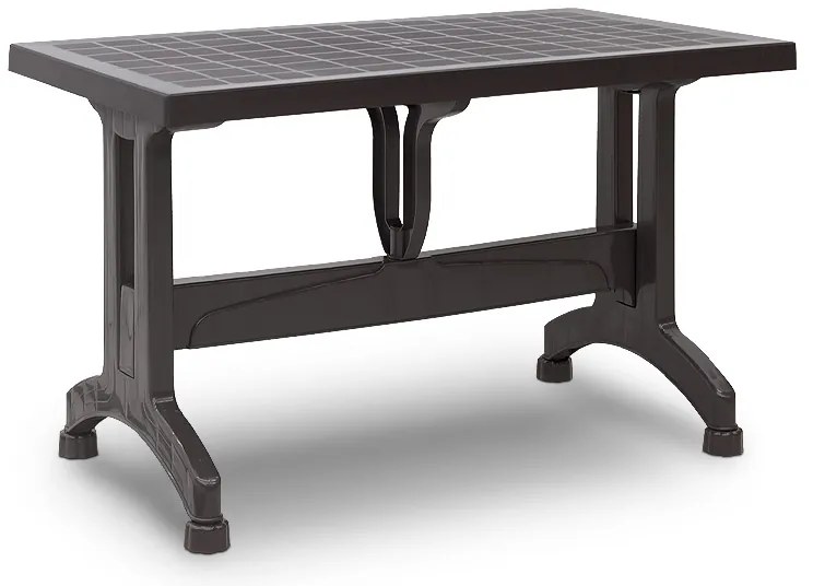 Τραπέζι πολυπροπυλενίου Callan Megapap χρώμα καφέ 140x80x73εκ.-GP046-0003,1