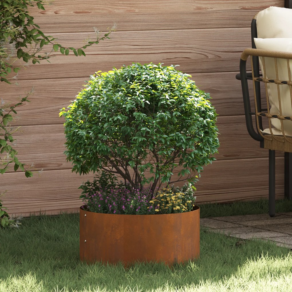 vidaXL Γλάστρα Κήπου Καφέ 40 x 40 x 20 cm Ατσάλι corten