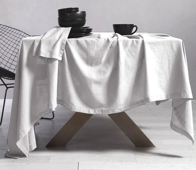 ΤΡΑΠΕΖΟΜΑΝΤΗΛΟ ΒΑΜΒ-ΛΙΝΟ COTTON-LINEN 150X250 WHITE 5205495425795