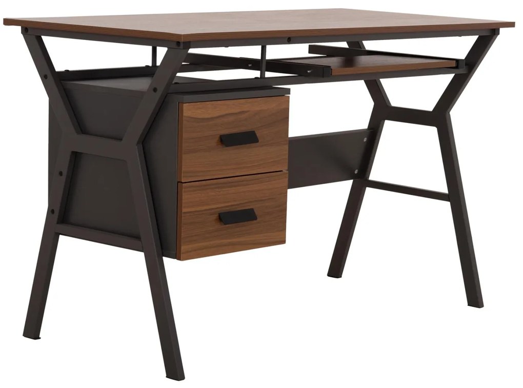 ΓΡΑΦΕΙΟ ΚΑΡΥΔΙ-ΓΚΡΙ ΜΕ ΜΑΤ ΓΚΡΙ ΣΚΕΛΕΤΟ  120X60X76εκ.