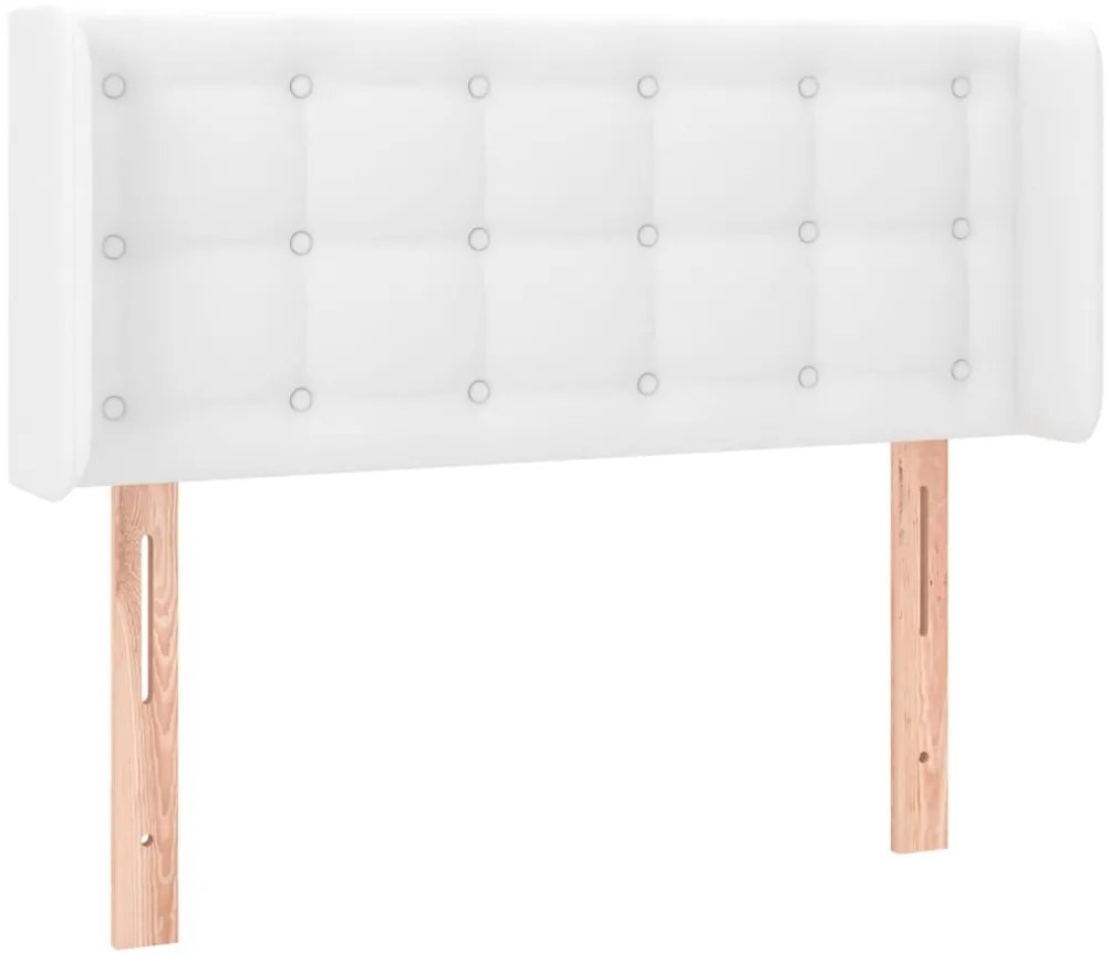 vidaXL Κεφαλάρι με Πτερύγια Λευκό 83x16x78/88 εκ. Συνθετικό Δέρμα