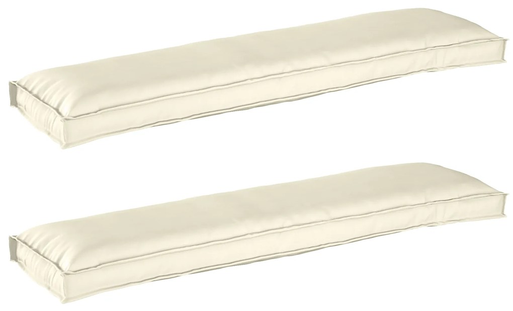 vidaXL Σετ Μαξιλαριών Πάγου 2 pcs Κρεμ 150 x 40 x 8 εκ. Ύφασμα Oxford
