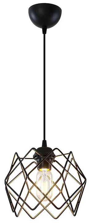 Φωτιστικό οροφής PWL-1021 pakoworld Ε27 μαύρο Φ23.5x60εκ