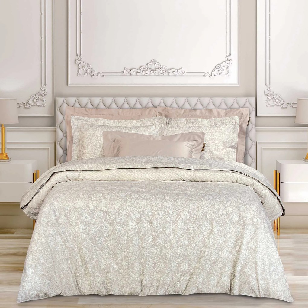 Σετ Σεντόνια Βαμβακερά King 260x280εκ. Essential 2369 Ecru-Taupe Greenwich Polo Club