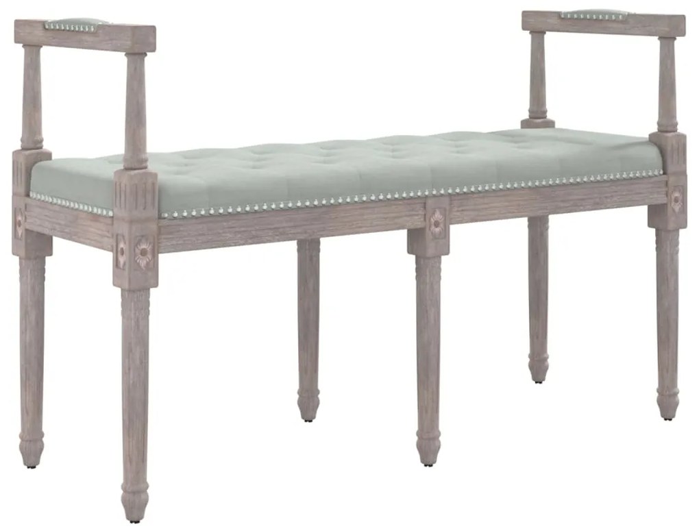 vidaXL Πάγκος Ανοιχτό Γκρι 110 x 40 x 70 εκ. Βελούδινος