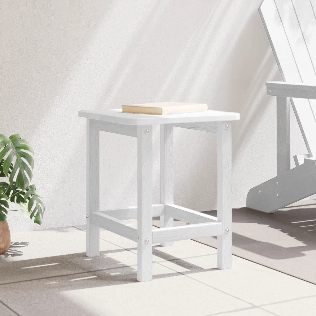 vidaXL Τραπέζι Adirondack Λευκό 38x38x45 εκ. HDPE
