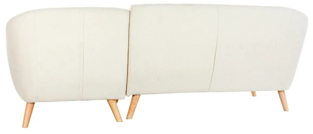 Γωνιακός Καναπές DKD Home Decor Κρεμ ξύλο καουτσούκ 226 x 144 x 84 cm