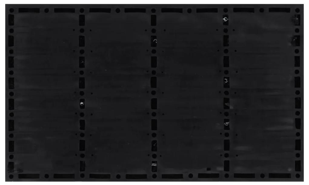 Πατάκι Εισόδου Ορθογώνιο 45 x 75 εκ. Καουτσούκ και Κοκοφοίνικας - Μαύρο
