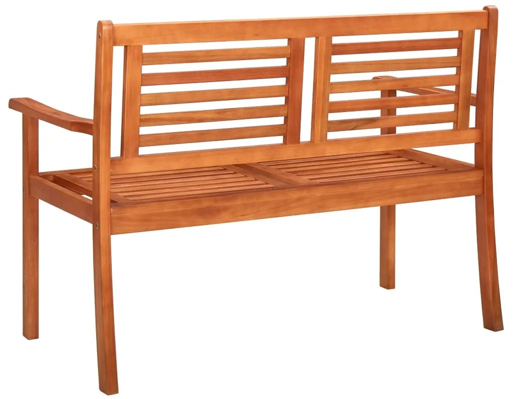 vidaXL Παγκάκι Κήπου Διθέσιο 120 εκ. Μασίφ Ξύλο Ευκαλύπτου με Μαξιλάρι