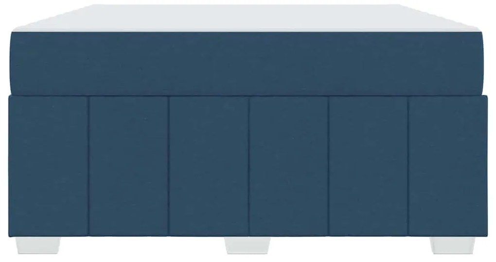 vidaXL Σκελετός Κρεβατιού με στρώμα Μπλε 140 x 200 cm ύφασμα