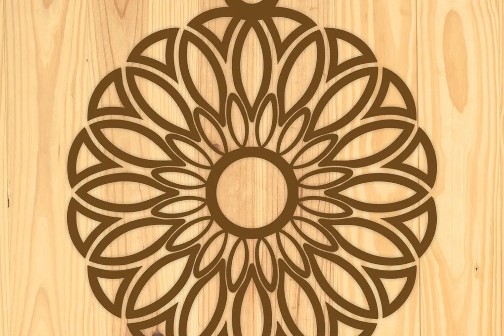 Σετ των 3 Intra απο ξύλο plywood  Χρώμα wenge 3mm-4mm πάχος - Σκουλαρίκια λουλουδιών Σχέδιο Δίασταση 3x3 cm INTRAFABR-103321882