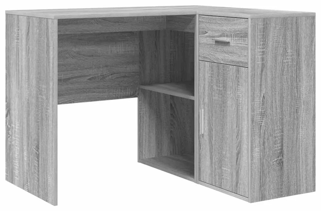 vidaXL Γωνιακό γραφείο με συρτάρι 2 pcs Γκρι sonoma 102 x 50 x 75 εκ