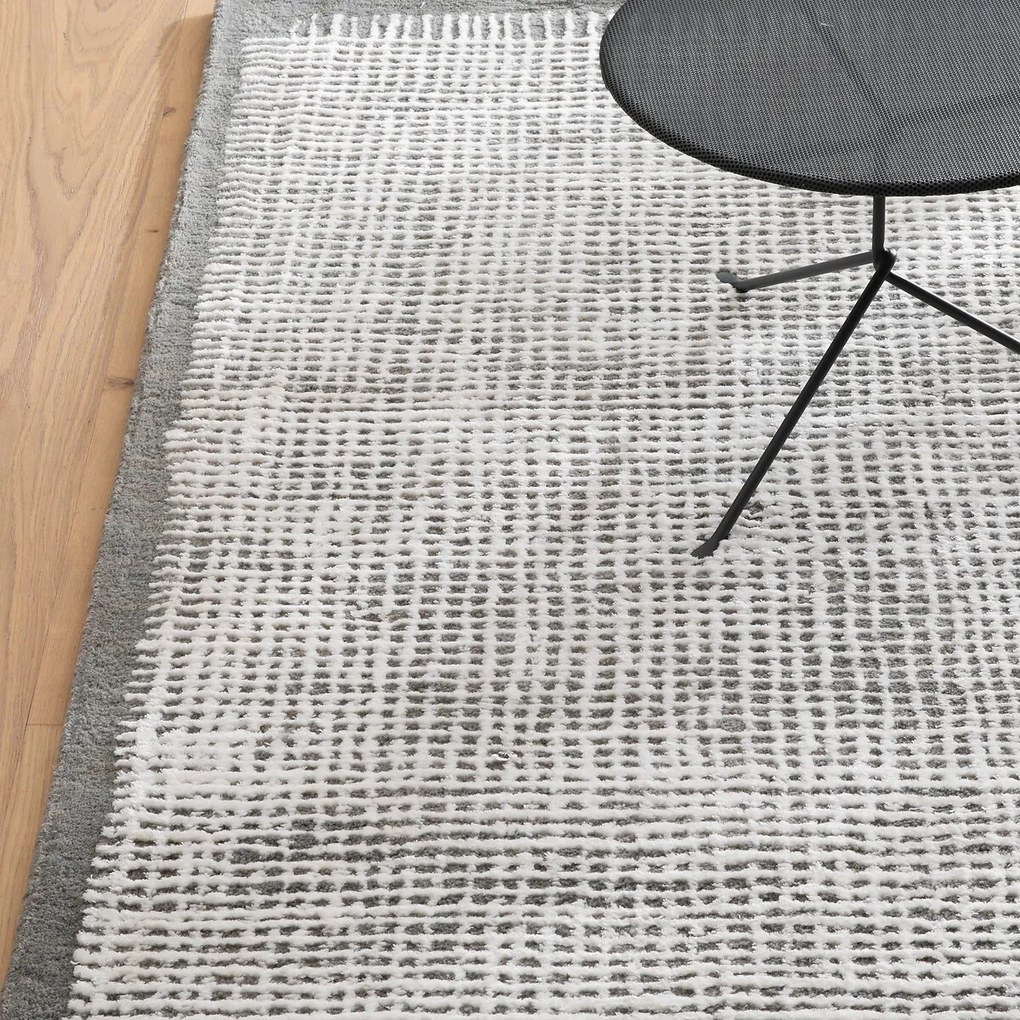 Χαλί δεμένο στο χέρι από lyocell® και μαλλί, Net